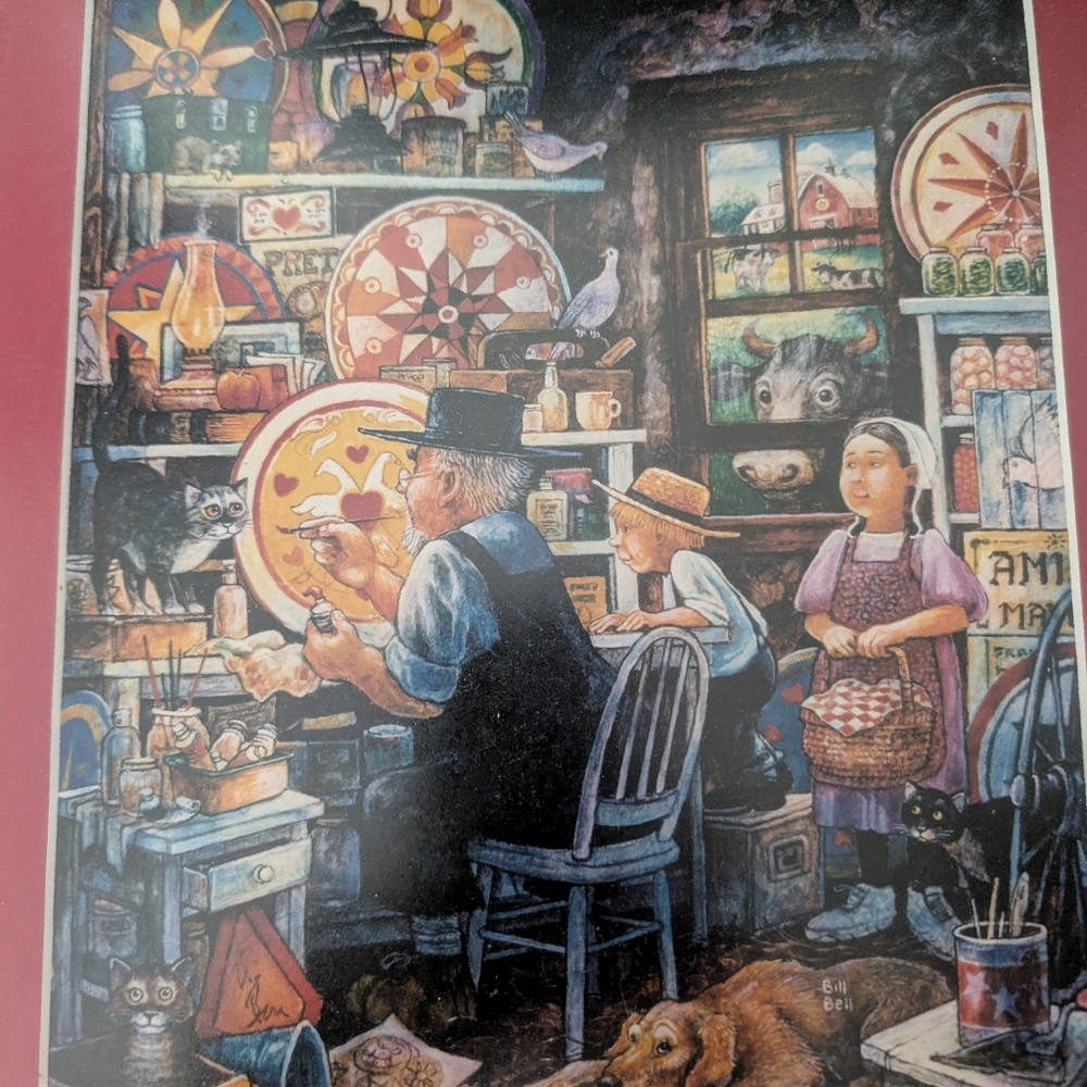 Amish making Hex signs